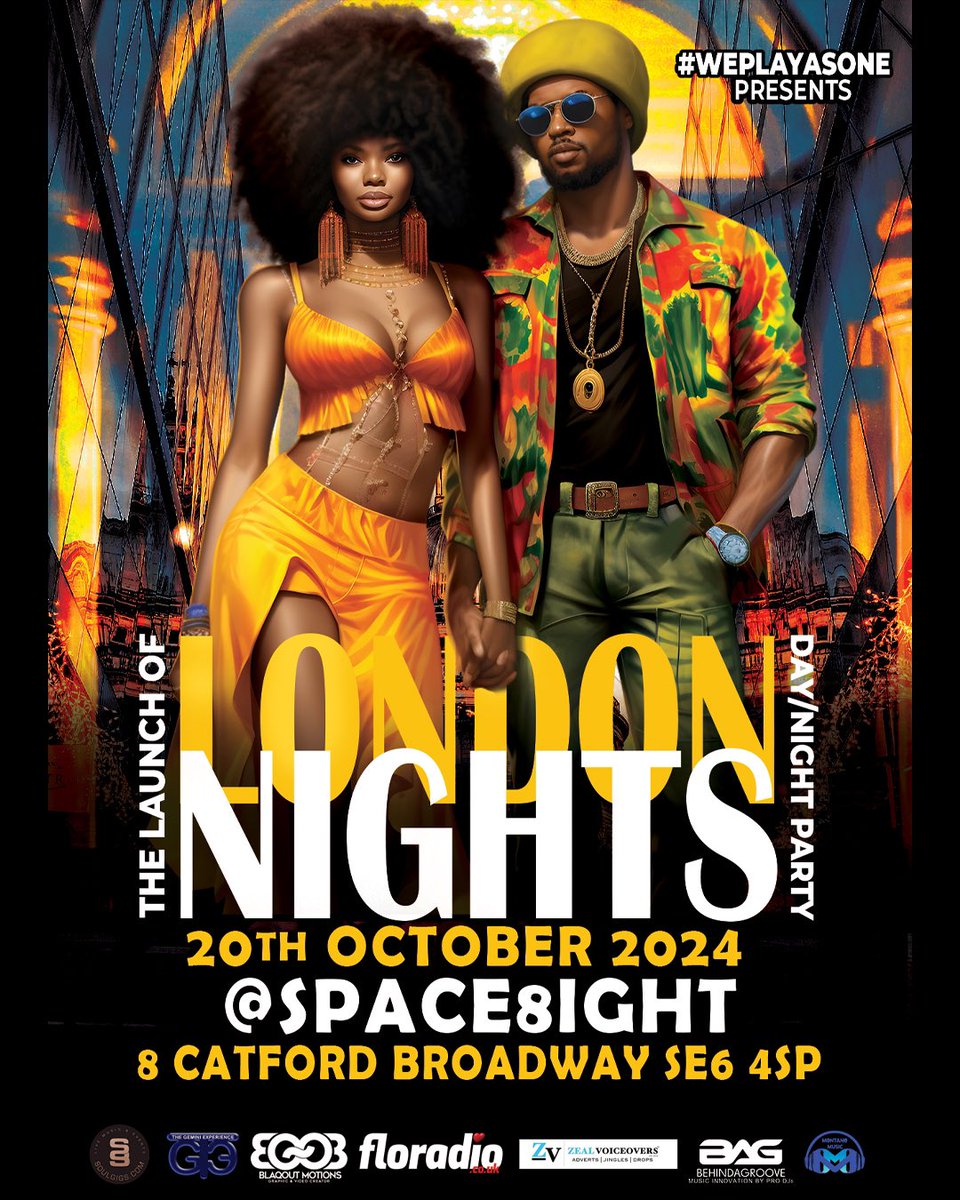 #weplayasone Presents London Nights @Space8ight Catford, Sunday 20th October. 
Save the date if you like Good Vibes &amp; Good Company.

A collective of musical heads working together to bring you Party Vibes playing mixed genres.

More details to follow…