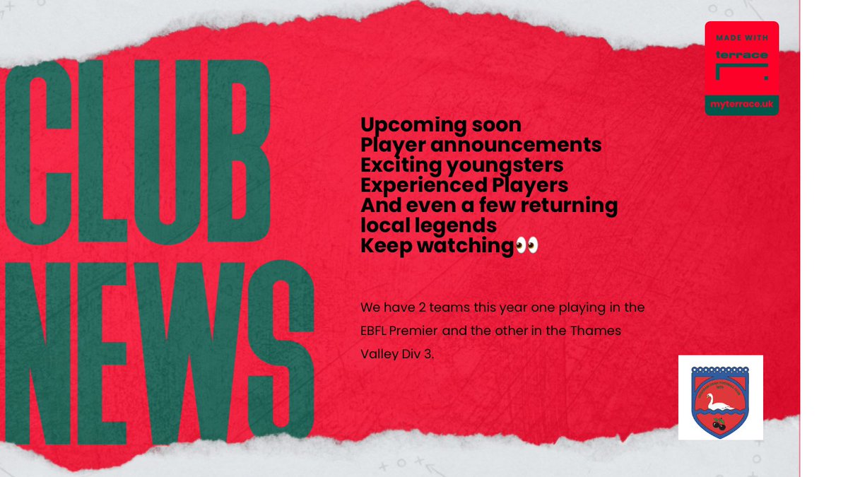CookhamDeanFC's tweet photo. Aswell as a brand new management team led by @BakerTeee Cookhams 2 teams are picking up talent from across Berks &amp; Bucks and building a strong squad as we tackle 2 leagues and multiple cups this season. 
#upthedean @EBFL_Official @fiberkshire @ThamesValleyPL @Teamgrassroots_ https://t.co/v6HVmkqaaN