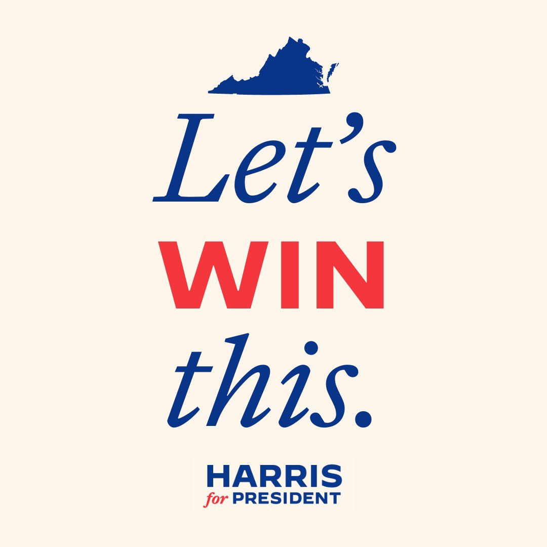 KamalaForVA's tweet image. Virginia has voted for the winner of the White House in 5 out of the 6 past elections. 

Let’s do it again 💪