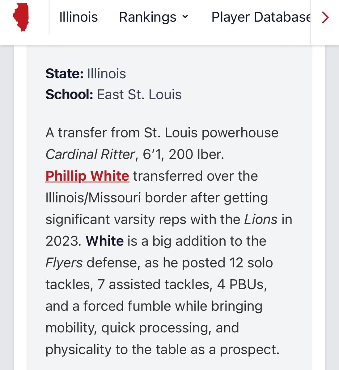 d1b_Phil's tweet photo. Thanks for the write up @PrepRedzoneIL really appreciate the exposure you are giving me ! 💪🏾🔒

@Football_Flyers 
@DarrenSunkett 
@CoachTDismukes https://t.co/kOZTOhc21K
