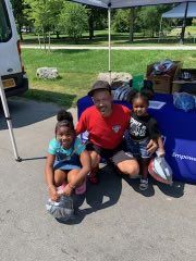 PalBuffalo's tweet image. Today 7/28 until 3pm 
 #buffalopal is at Calvary Baptist Church’s Community Day giving away bike helmets ⛑️ 🚴🏽 in an effort to prevent traumatic brain injuries when 🚲 🛼🛹 🛴 thank you @AAA_WCNY @bcbswnyPR  @Wegmans for your partnership Event calendar: buffalopal.com/pal-bicycle-sa…