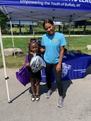 PalBuffalo's tweet image. Today 7/28 until 3pm 
 #buffalopal is at Calvary Baptist Church’s Community Day giving away bike helmets ⛑️ 🚴🏽 in an effort to prevent traumatic brain injuries when 🚲 🛼🛹 🛴 thank you @AAA_WCNY @bcbswnyPR  @Wegmans for your partnership Event calendar: buffalopal.com/pal-bicycle-sa…
