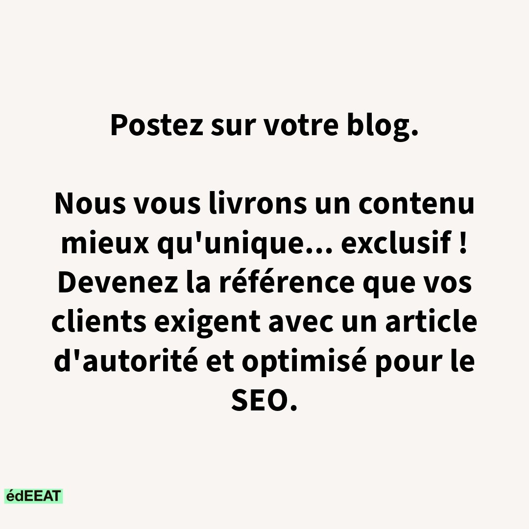 On demande du contenu « de qualité ». Mais qu'est-ce que cela signifie aujourd'hui ? Le SEO a évolué : on parle de pertinence, utilité, expérience et autorité, pas seulement de mots-clés. Partagez des vraies histoires, devenez une référence !
#SEO #ContentMarketing #RedactionWeb