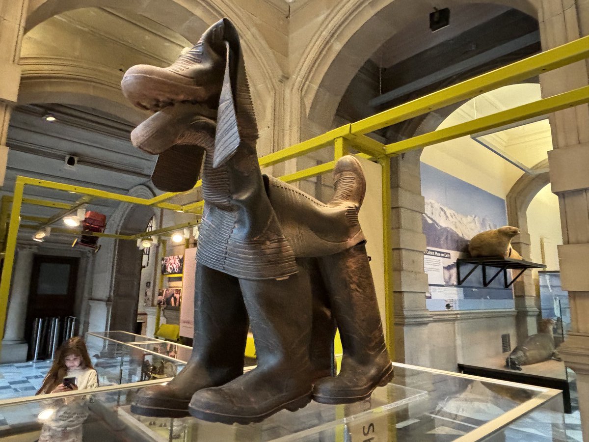Nothing to see here.. just a welly boot dog 🐾 c/o ⁦<a href="/KelvingroveArt/">Kelvingrove Art Gallery and Museum</a>⁩ gallery #Glasgow..