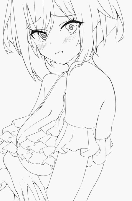 線画のペンいつもと変えてみた 
