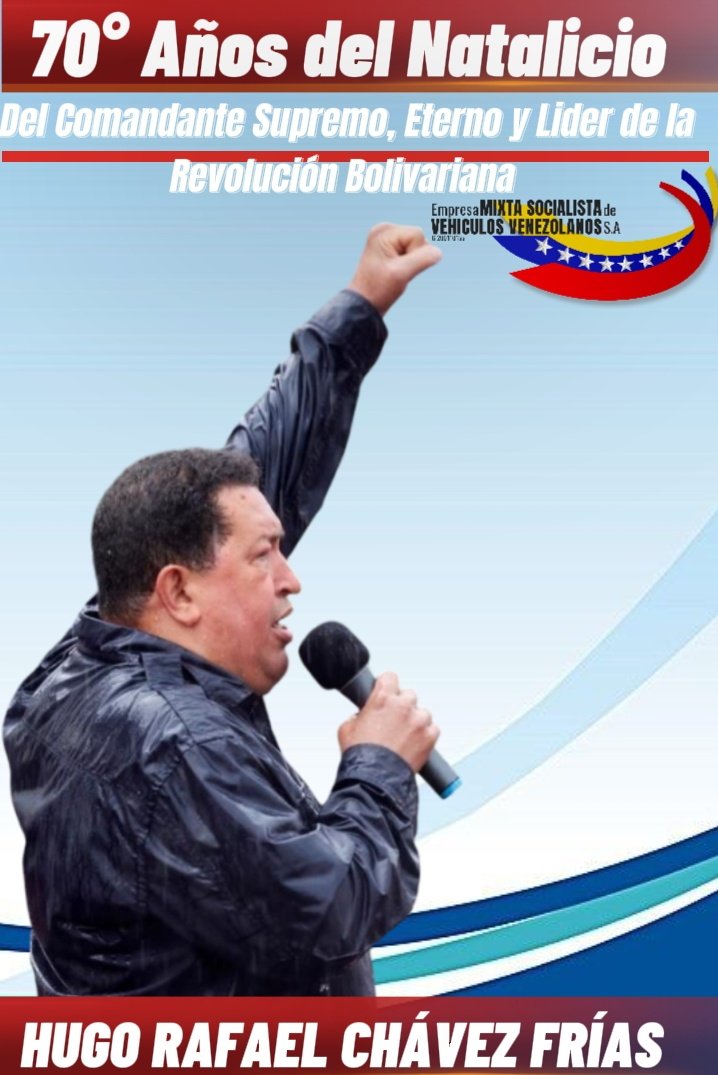 Emsoven_ve's tweet photo. #28Julio2024 🗓️ Efemérides || Hoy Conmemoramos 70° Aniversario del Natalicio de nuestro Comandante Supremo, Eterno y Lider de la Revolución Bolivariana, hoy más que nunca impulsamos su legado basado en el Ideario de nuestro Libertador #SimónBolívar 
#ChavezCorazónDelPueblo https://t.co/nTfAGeluJ4