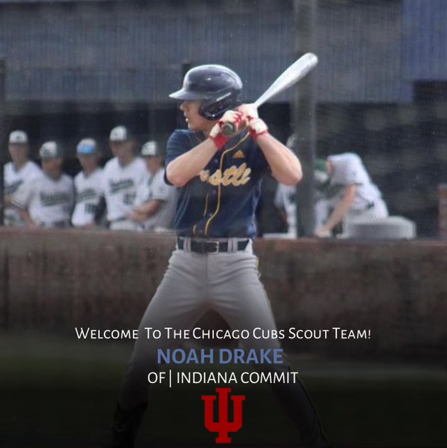 cubsscoutteam's tweet photo. Welcome to the Chicago Cubs Scout Team @noahdra4409695 !  Noah is one of the top OF’s in the Midwest and we are very excited to have him.  With a 6.7 60 and 100+ exit velo he is a definite pro prospect.  Welcome to the team! https://t.co/0hk4UDNsKV
