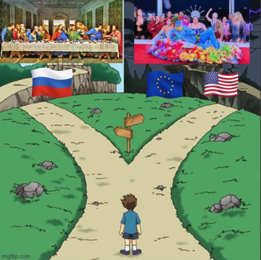 GabeZZOZZ's tweet photo. Which way, Western man? https://t.co/0QRJTn1yFW