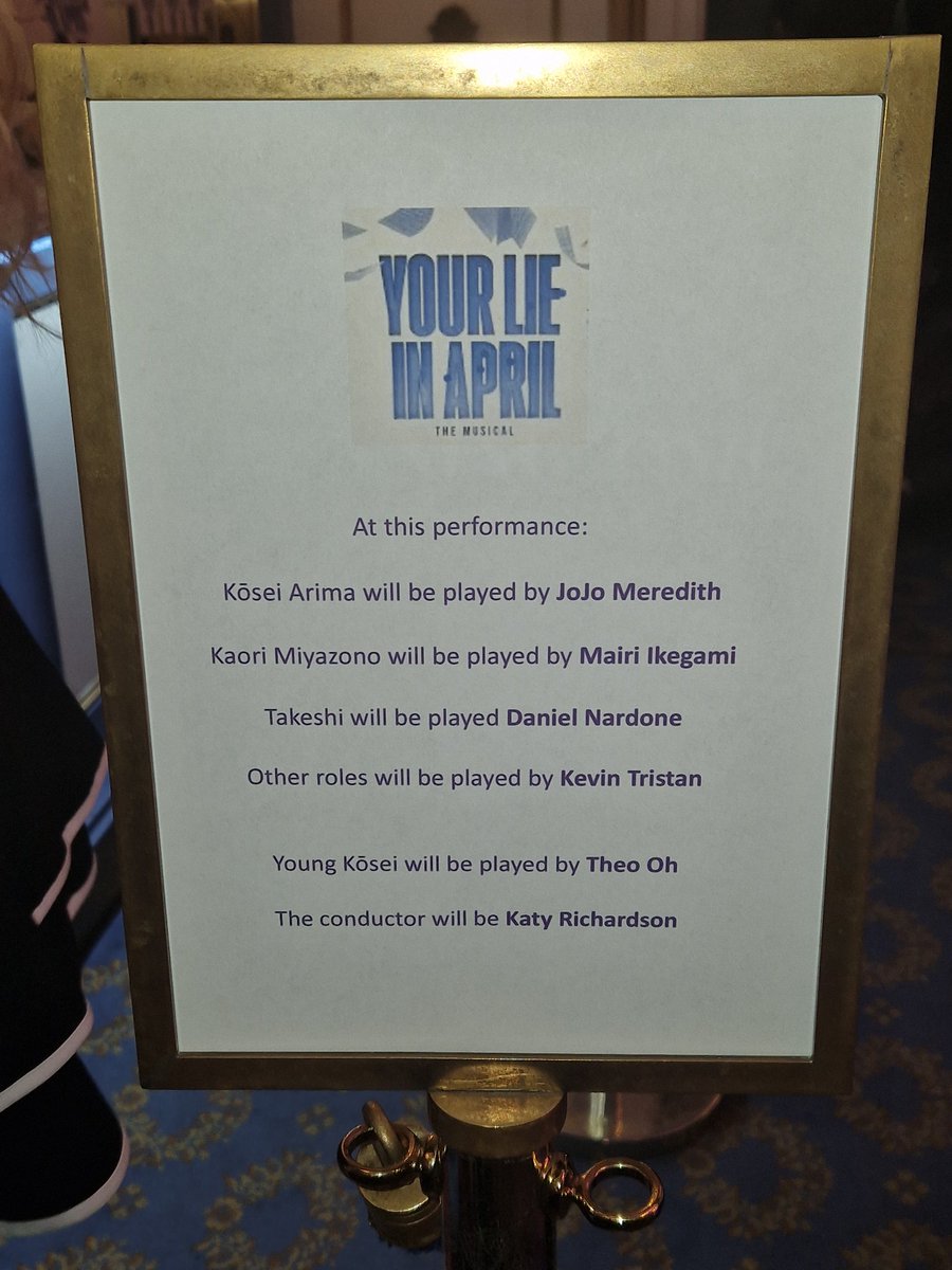 All That Dazzles (@atdazzles) on Twitter photo Tonight's viewing - second show of the day and my third time seeing the amazing <a href="/YourLieMusical/">Your Lie In April: The Musical</a> with <a href="/ldshicks/">Luke Hicks</a> on the first of their CosPlay Sundays.
The two leads are covers tonight (with one performing it for the first time) so I'm excited to see their take on the roles. Tonight's viewing - second show of the day and my third time seeing the amazing <a href="/YourLieMusical/">Your Lie In April: The Musical</a> with <a href="/ldshicks/">Luke Hicks</a> on the first of their CosPlay Sundays.
The two leads are covers tonight (with one performing it for the first time) so I'm excited to see their take on the roles.