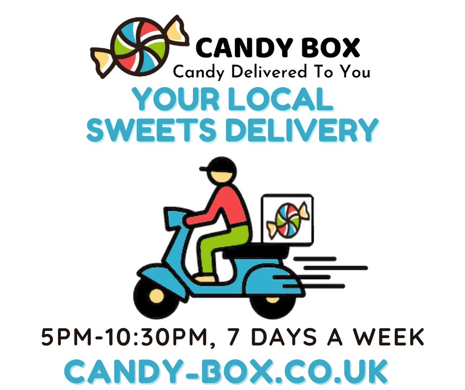 UKCandyBox's tweet image. Order sweets to be delivered to your door in Littlehampton with Candy Box. Order a wide range of sweets, snacks and desserts. 
Delivery available 5pm-10:30pm &amp;gt; candy-box.co.uk