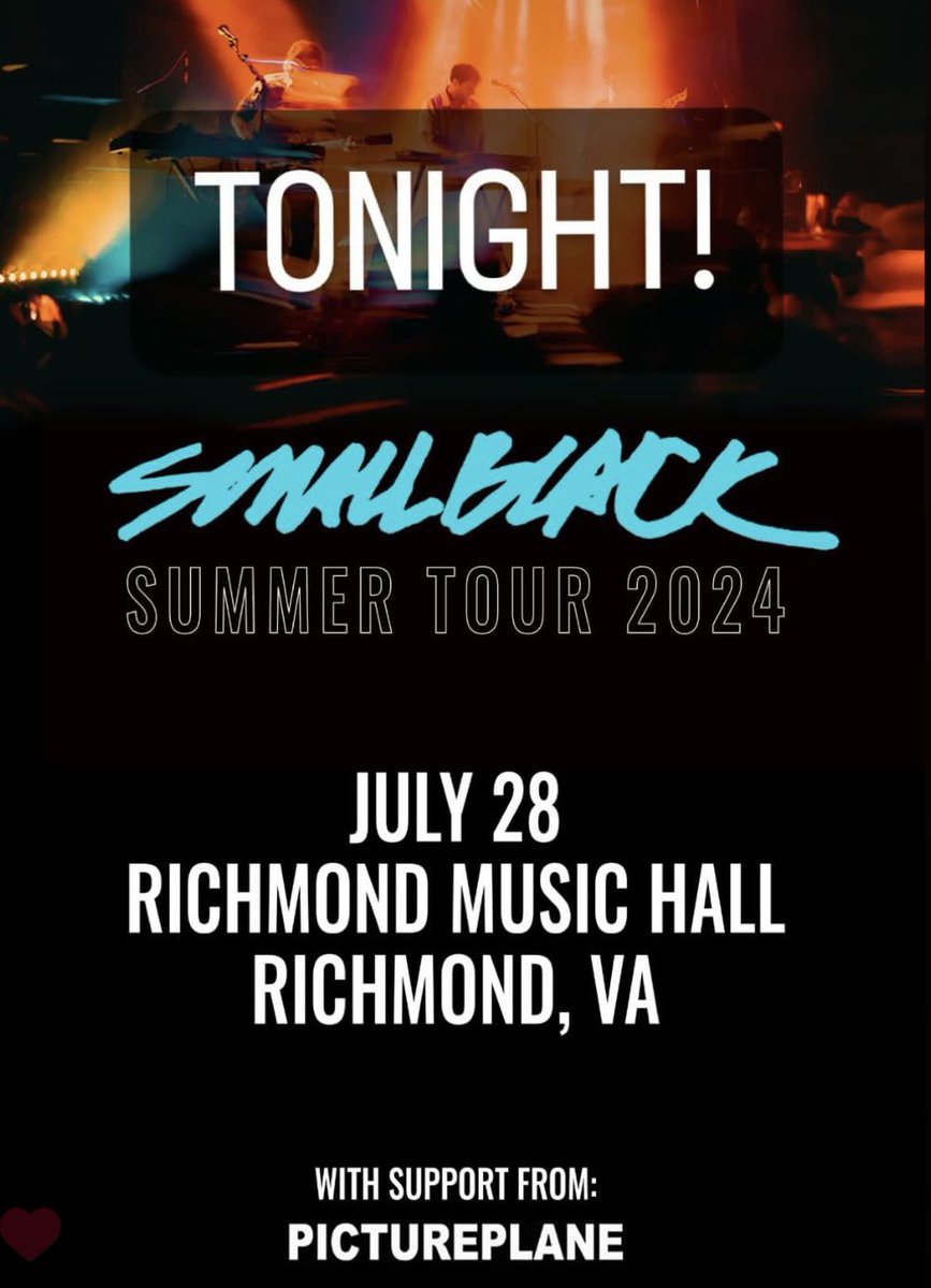 Last show of the summer tour tonight at Richmond Music Hall with <a href="/pictureplane/">🪄PICTUREPLANE🌙</a> ! Tix at the door