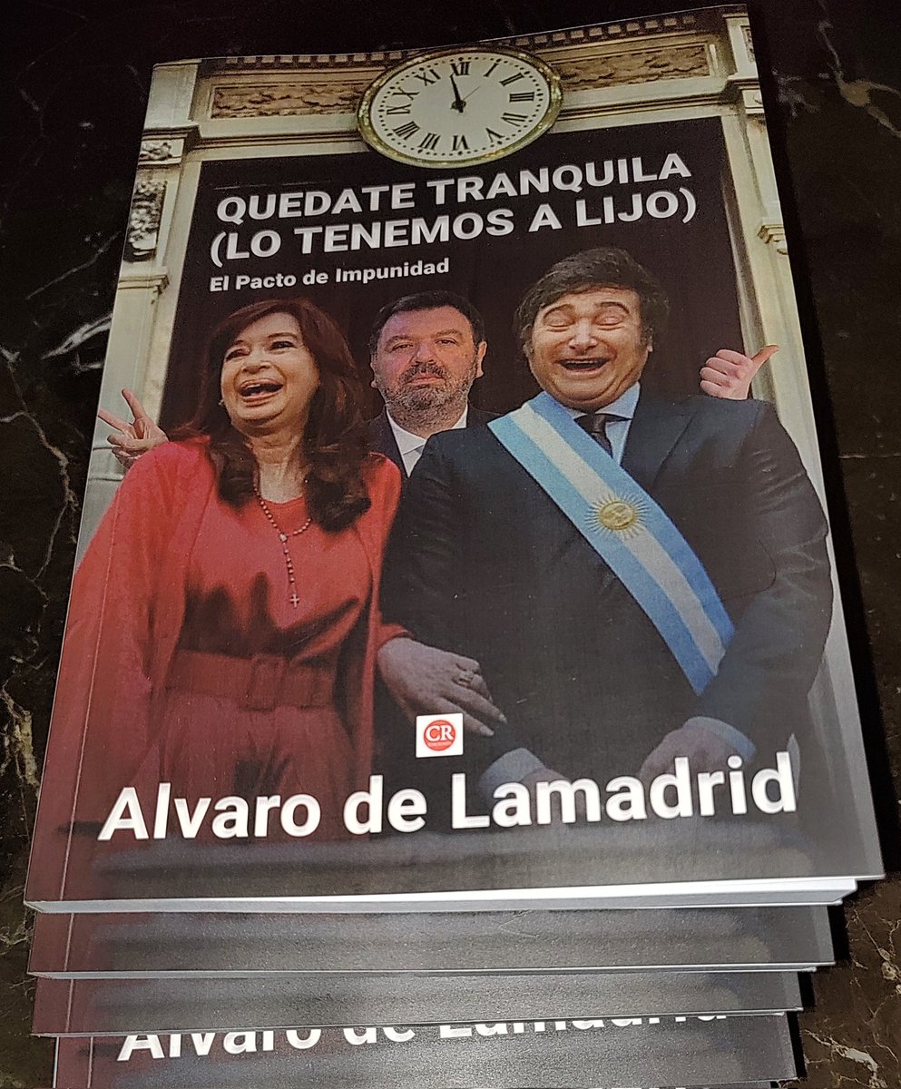 AlvarodLamadrid's tweet photo. Cada vez son mas promiscuos y explícitos los vínculos entre el gobierno y la casta corrupta K para encaramar a LIJO. Se cae la careta y la sociedad ve como funciona el pacto de impunidad al rojo vivo. Lo denunciamos en Dic 2023 y te lo contamos con todos los detalles en mi libro. https://t.co/RRM9nHbzRt