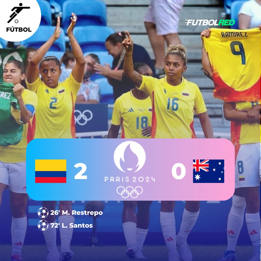 futbolred's tweet photo. #Paris2024 | 🚨🇨🇴Con garra y pundonor: ¡Colombia cosechó su primer triunfo en los Juegos Olímpicos. Lea la crónica aquí ➡️ https://t.co/IvMrswjkot https://t.co/u87w7tOaSE
