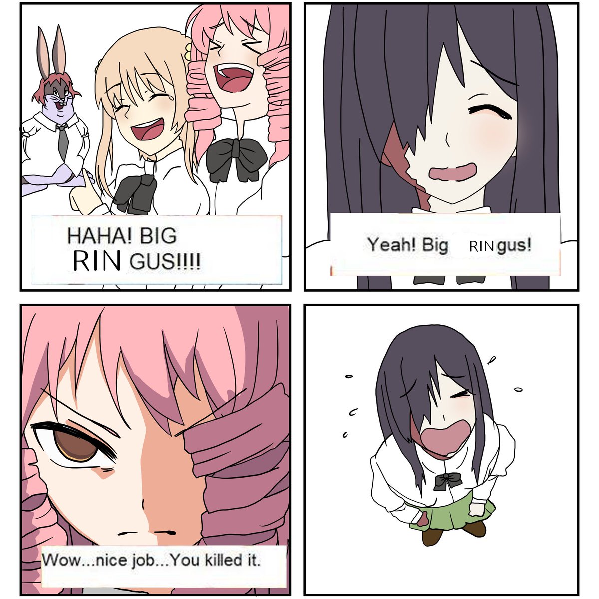 congratulations to katawa shoujo being released on steam, and look at this  silly meme i drew #katawashoujo, image size:1200x1200