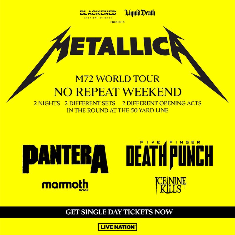GilletteStadium's tweet image. One week ‘til Metallica show TWO!

RT/follow to enter to win 2 tickets to both 8/2 and 8/4 shows + Dunkin’ swag courtesy of Dunkin’!

Can’t wait? Limited tix still available: bit.ly/M72