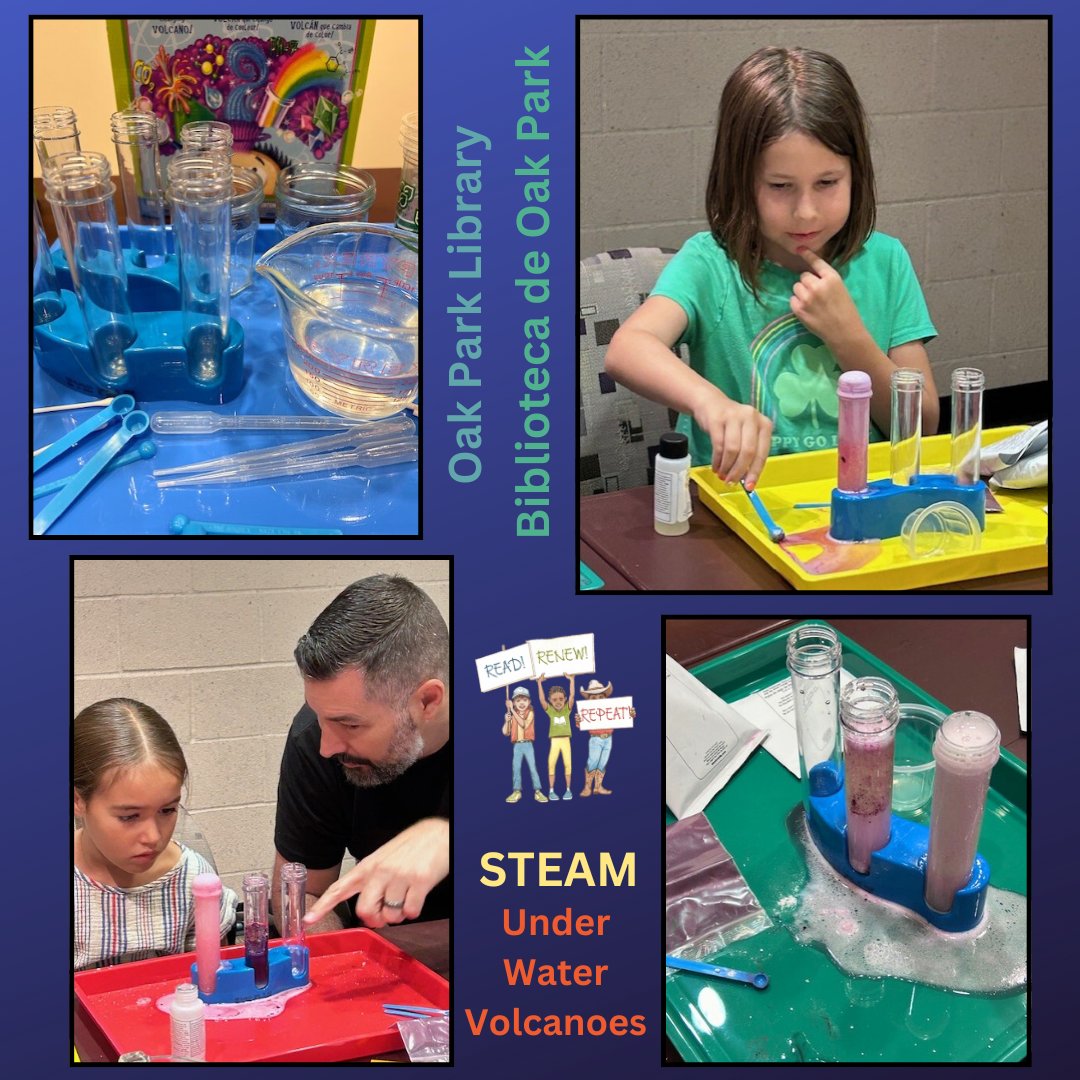 vencolibrary's tweet image. We what we did at Oak Park Library during our STEAM activity - Under Water Volcanoes!  #STEAMactivity #vclOakParkLibrary #SummerReading