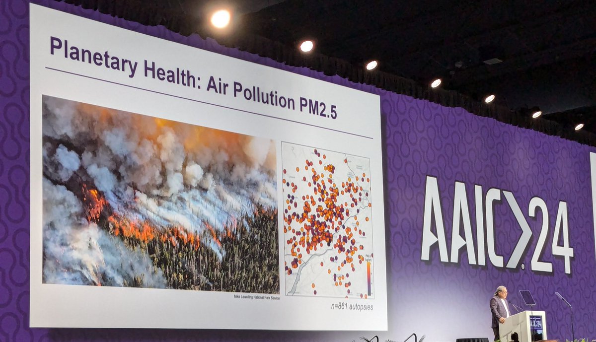 Enjoyed how <a href="/TNRLab/">Eddie Lee</a> incorporated history, molecular methods, neuroimaging, the exposome, and more into his talk narrative. An excellent plenary #AAIC2024 #AAIC24