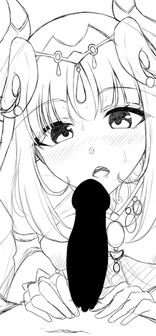 ニィロウがキノコ食べようとしてる絵(※クリック全体表示推奨) 