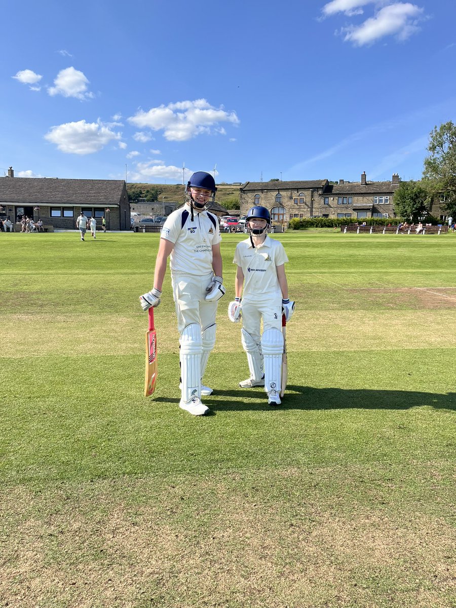 LowMoorHTCC's tweet photo. A very special day for Low Moor as 3 fathers got to play with their children at @BradshawCC. Jenks with Ryan/Maddie, Gelds with Riley/Taylor and Phil with Noah. Great memories made again. Thanks to Bradshaw for the spirit in which the game was played today. https://t.co/1vr8dvqLnF