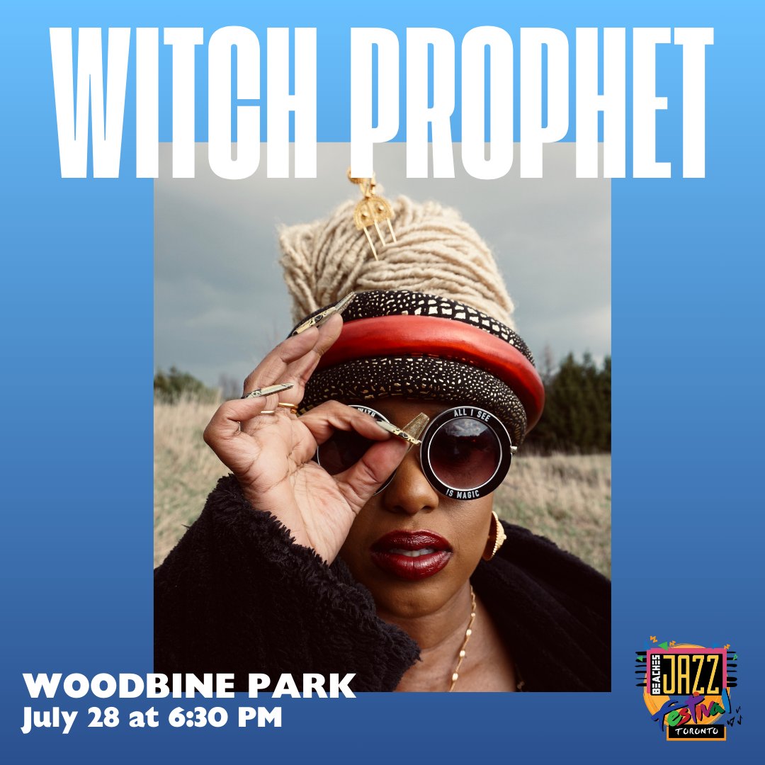 Headlining tonight and closing out the last day of the Beaches Jazz Festival is local and loved artist, Witch Prophet ✨️
 
⁠TONIGHT! 6:30PM!
⁠
📍Woodbine Park⁠
💲Free Admission⁠
⁠
Big Thanks to sponsor <a href="/olg/">Olivier Gutknecht</a>.ca 💙
⁠