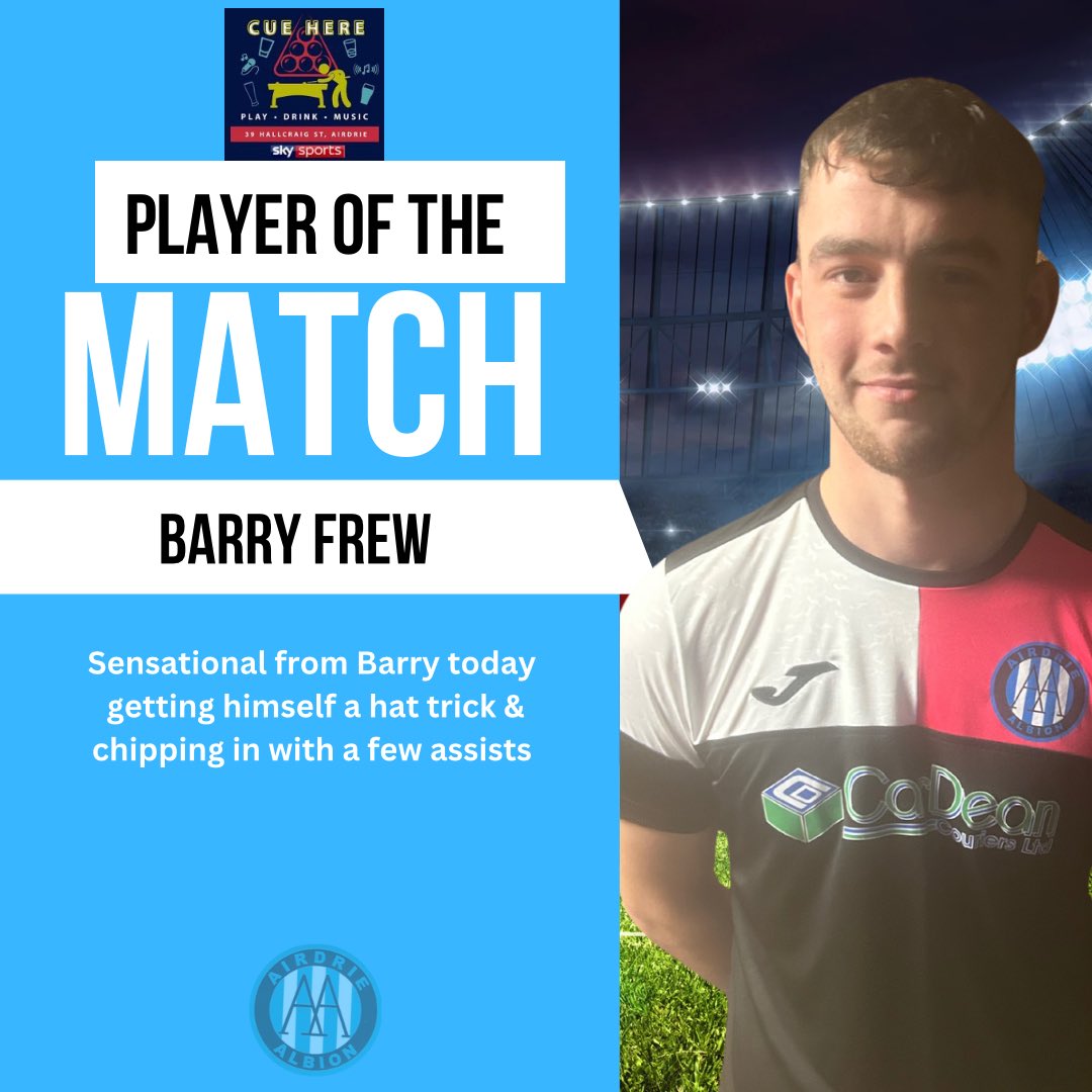 Airdrie Albion (@airdrie_albion) on Twitter photo 🤝🏻 FRIENDLY RESULT 🤝🏻
An outstanding performance from everyone today . Starting to look more like ourselves
Goals today from <a href="/frew_barry/">Barry Frew</a> x3 <a href="/connarG0/">Connar Gilchrist</a> x3 <a href="/RhyssArthur/">Rhys Arthur</a> x2 <a href="/rossdunbar7/">RossDunbar7</a> x2 <a href="/ClarkRankin/">Clark rankin</a> x1 & Leon Brooking
POTM <a href="/frew_barry/">Barry Frew</a>
#MTFA💙
<a href="/scottish_aff/">AmateurFixturesResultsSCO</a> 🤝🏻 FRIENDLY RESULT 🤝🏻
An outstanding performance from everyone today . Starting to look more like ourselves
Goals today from <a href="/frew_barry/">Barry Frew</a> x3 <a href="/connarG0/">Connar Gilchrist</a> x3 <a href="/RhyssArthur/">Rhys Arthur</a> x2 <a href="/rossdunbar7/">RossDunbar7</a> x2 <a href="/ClarkRankin/">Clark rankin</a> x1 & Leon Brooking
POTM <a href="/frew_barry/">Barry Frew</a>
#MTFA💙
<a href="/scottish_aff/">AmateurFixturesResultsSCO</a>