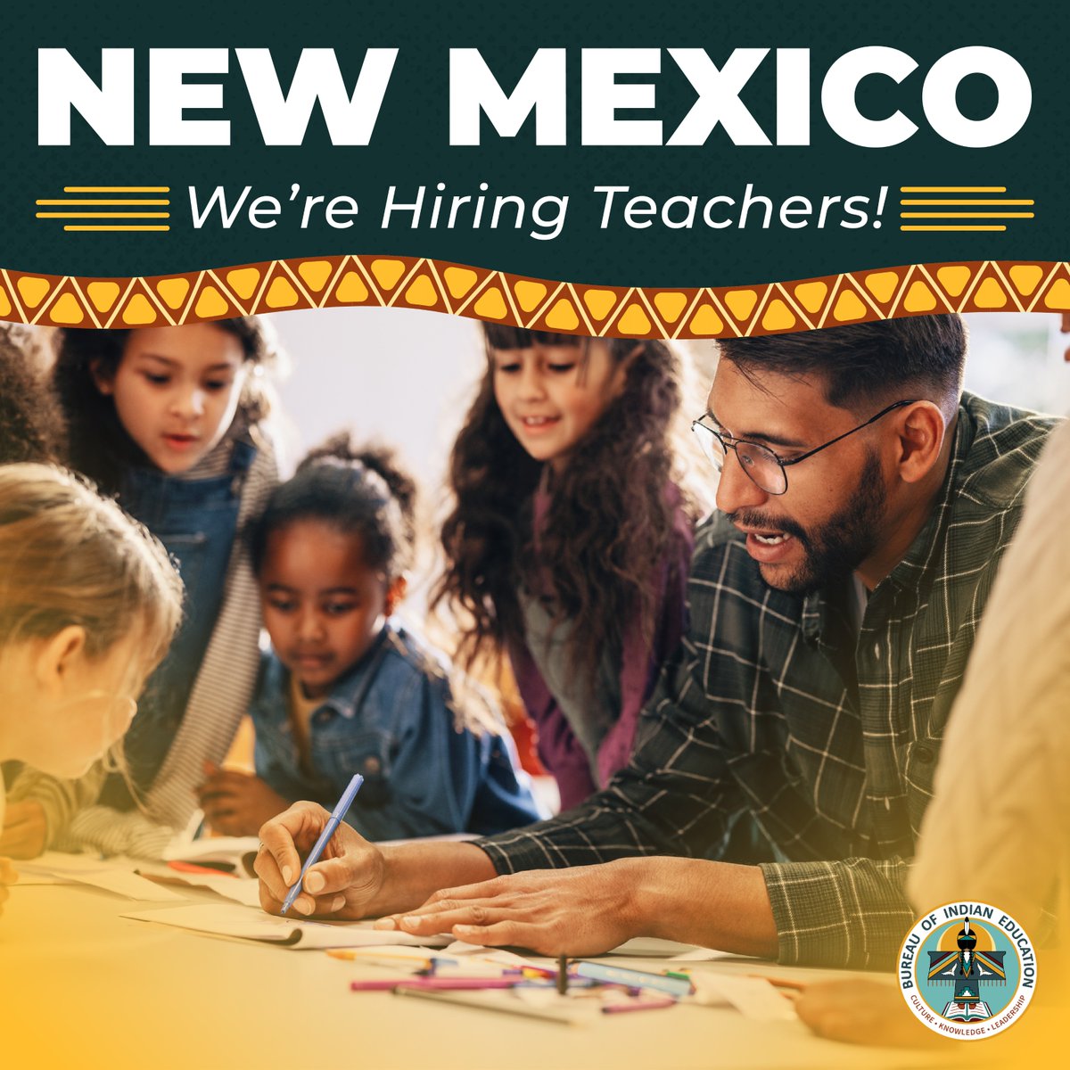 BureauIndianEdu's tweet image. 🌟 Ready for a fresh start? 🌟 
Join the BIE as an educator at one of our schools in New Mexico. If you’re passionate about helping Indigenous students connect with their future, this is the opportunity for you!  

➡️ usajobs.gov/Search/Results…

#teacherjobs #NativeEd #educationjob