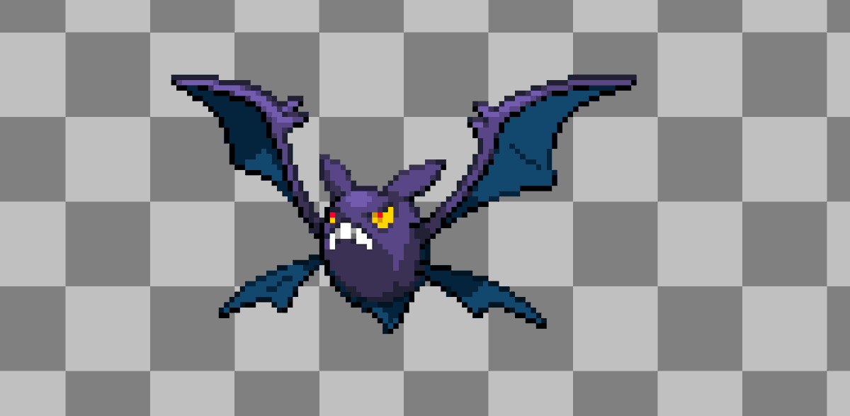 Crobat&amp;
Quise hacer con el estilo de la 5ta gen el Crobat Fuerte Vinculo del hackrom de <a href="/Dragonsden95/">Dragonsdentv</a> 
Sinceramente amo ese hackrom
#aseprite #pixelart #pokemon #hackrom