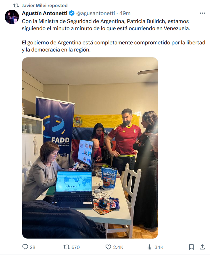 Hicieron una pausa en la búsqueda de Loan para fiscalizar las elecciones de Venezuela.

Mañana siguen.