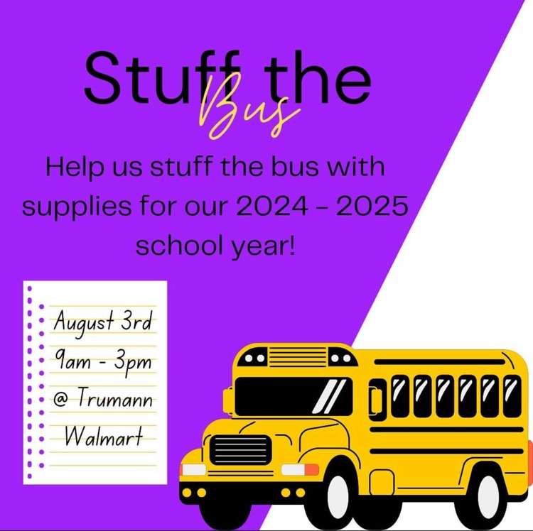 Help us Stuff the Bus on tax-free weekend at Trumann WalMart.
