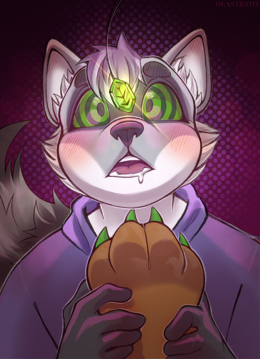 Ally's never safe from being zonked into a good pet at Onaka's paws when he least expects it~
not that he really minds...

Onaka belongs to <a href="/Regdeh/">Regdeh The Hoopoe</a> 🍃
Art by <a href="/deastratit/">Deastratit🔜NFC</a> 🎨