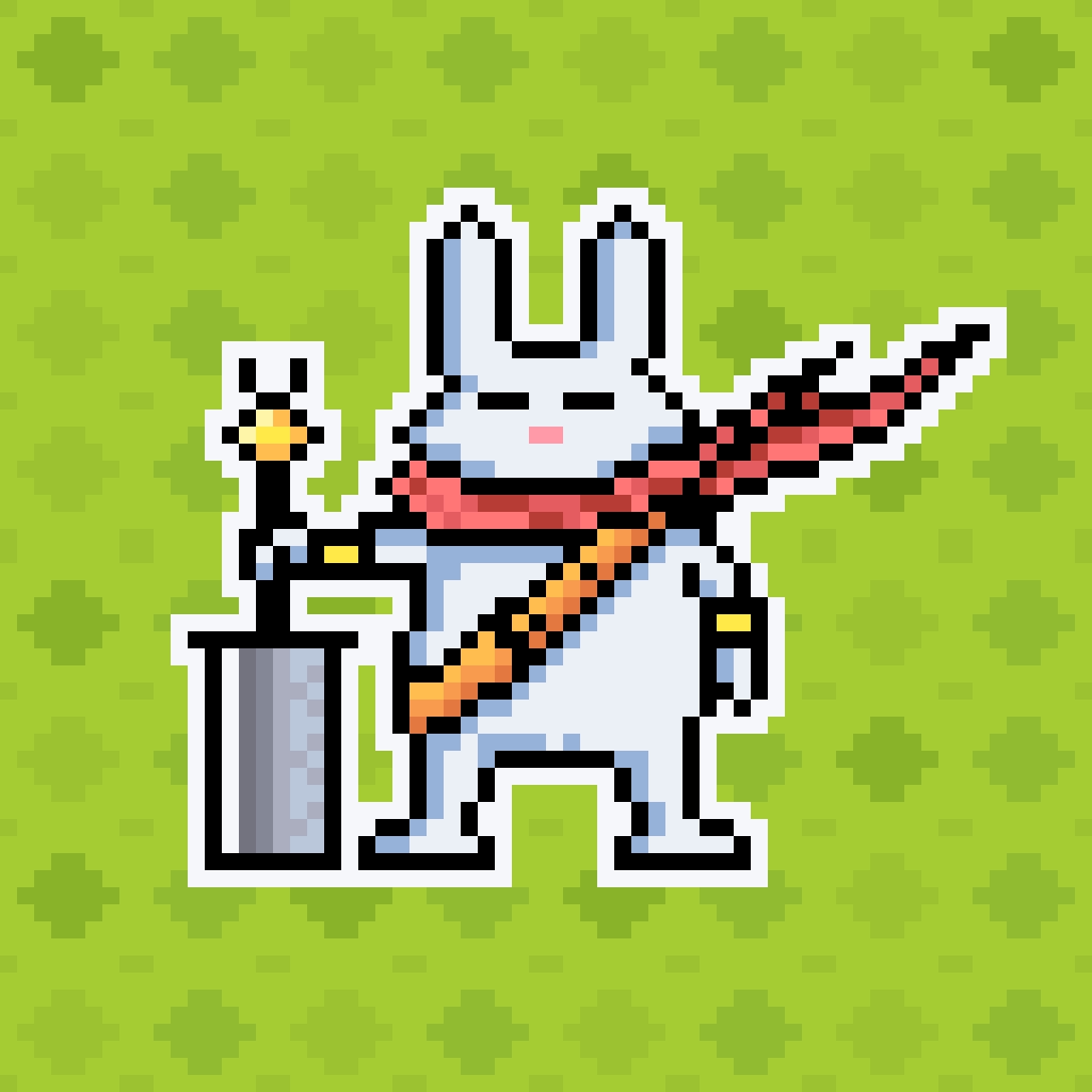Been awhile, here is a little bunny warrior
#pixelart
