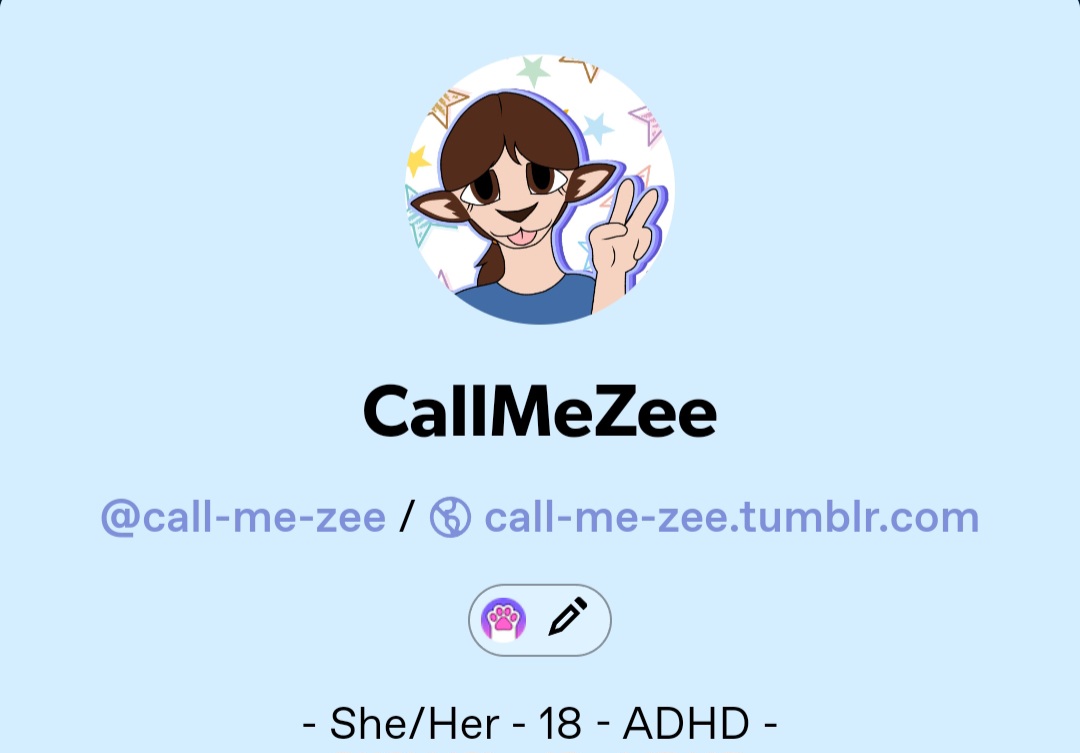CallMeZee22's tweet image. Realized I should probably make a pinned post
Hello! I am Zee!
I'm an artist. I mainly draw warrior cats fan art!
You can also find me on YouTube, Tumblr, and TikTok
