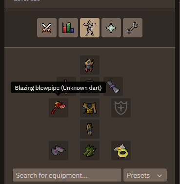 PiesMillion's tweet photo. @JagexGengis Maybe it's already been brought up but currently with RuneLite plugins there is no way to get the ammo amount/type inside of a blowpipe. I think this would be a great thing to have in the official API. This actually affects the "Wiki" plugin's link to the DPS Calc. https://t.co/Y3uXHtHQ0q