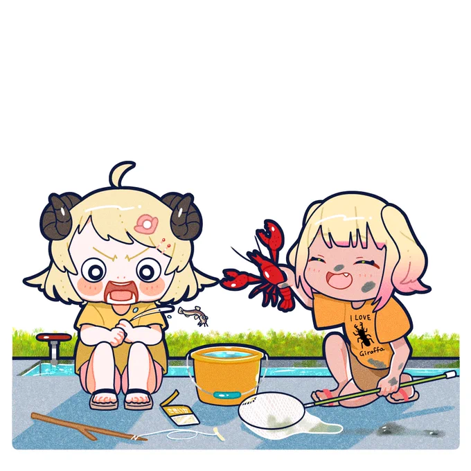 今日は採れたてのザリガニをどうぞ