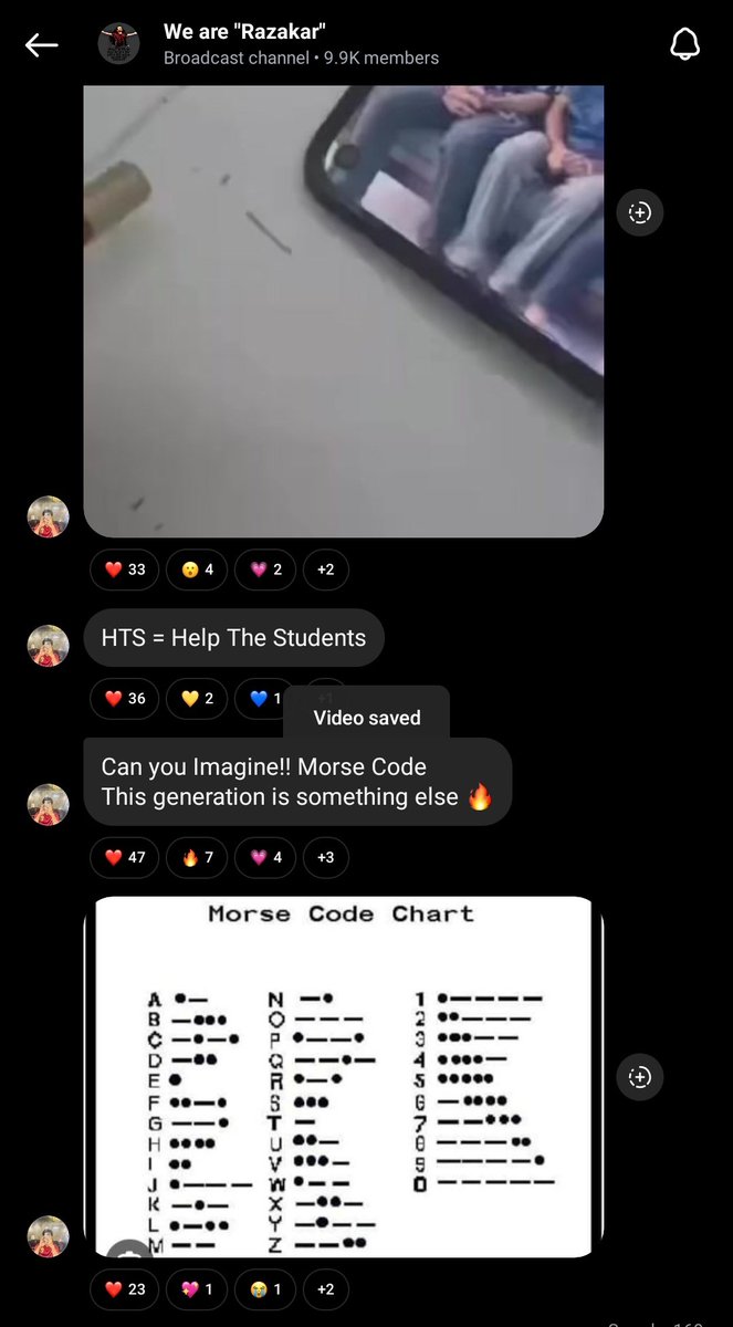 sayedrouf4's tweet photo. Apparently, Asif Mahmood bhai used morse code to communicate..

This bhaia claims that it spelt as HTS or Help the students

#Bangladesh
 #StudentsUnderAttack
 #StepDownHasina
#SaveBangladeshiStudents https://t.co/msvZnT7LJ3
