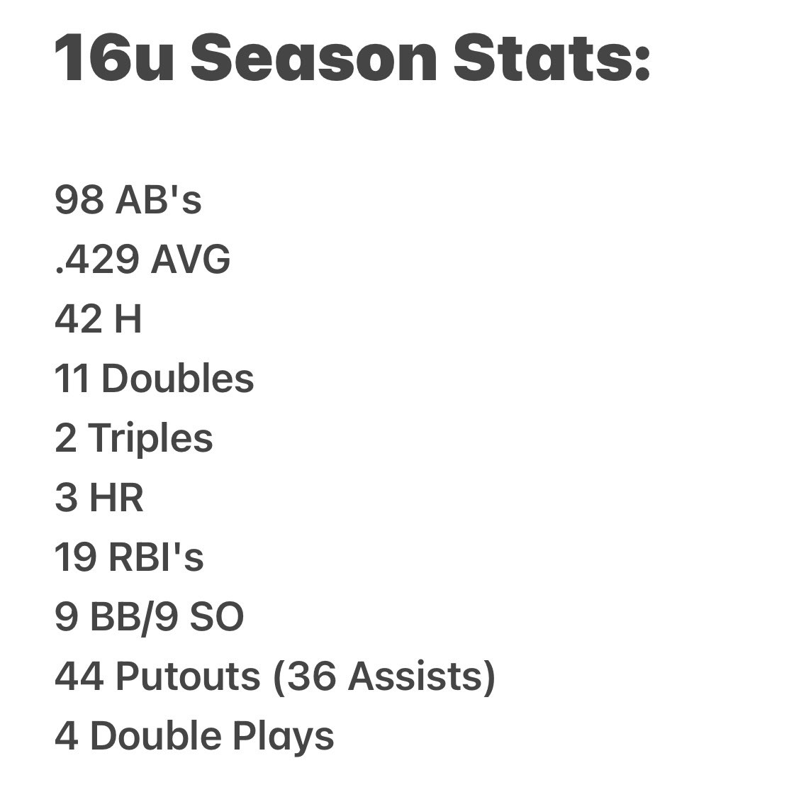 Kennadi Marion (@kennadimarion07) on Twitter photo My final season of 16u came to an end this afternoon. My team had a strong outing in our last tournament going 4-1. I batted .455 on the weekend. Below are my season stats!! #uncommited
•
•
•
<a href="/GoMVB/">GoMVB Sports - Recruit Content for College Coaches</a> <a href="/EliteSoftballR1/">EliteSoftballReport</a> <a href="/SBRRetweets/">Softball Recruiting Reposts</a> <a href="/gobigrecruiting/">Go Big Recruiting</a> <a href="/CoastRecruits/">Coast 2 Coast Recruits</a> <a href="/UncommittedUTR/">Under The Radar 𝕏</a> My final season of 16u came to an end this afternoon. My team had a strong outing in our last tournament going 4-1. I batted .455 on the weekend. Below are my season stats!! #uncommited
•
•
•
<a href="/GoMVB/">GoMVB Sports - Recruit Content for College Coaches</a> <a href="/EliteSoftballR1/">EliteSoftballReport</a> <a href="/SBRRetweets/">Softball Recruiting Reposts</a> <a href="/gobigrecruiting/">Go Big Recruiting</a> <a href="/CoastRecruits/">Coast 2 Coast Recruits</a> <a href="/UncommittedUTR/">Under The Radar 𝕏</a>
