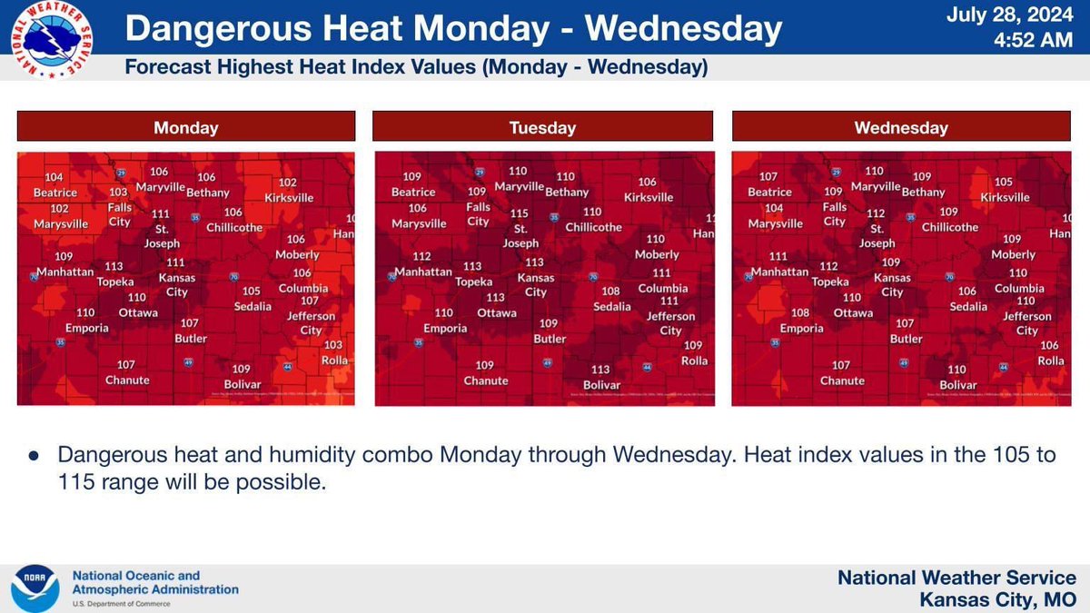 NW_UPD's tweet image. Be aware and take care! ☀️ #MOWeather #StayCool