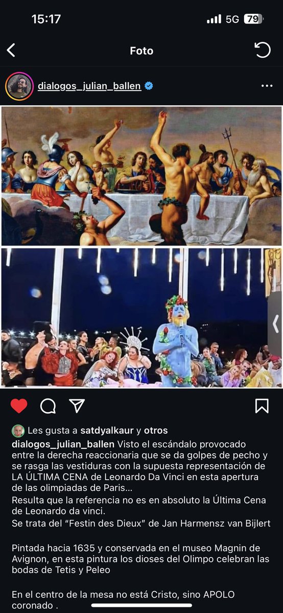 Sumando info al asunto #UltimaCena #Olimpiadas2024 #dragqueensenelsena