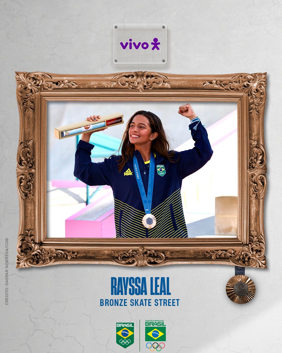 VOCÊ É NOSSA OBRA-PRIMA, RAYSSA! 🖌️

A mais jovem atleta a medalhar em duas edições de Jogos Olímpicos diferentes é brasileira! 💚💛

#Paris2024 #TimeBrasil #JogosOlímpicos #Vivo