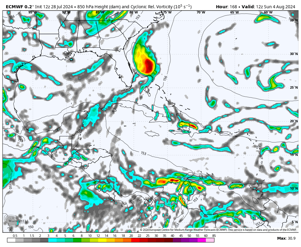 webberweather's tweet photo. Just about every major model has caved to the ECMWF and shows some sort of development from the eastern Atlantic wave later next week in/around the Gulf of Mexico, Antilles, & SW Atlantic. 

Not that surprised though, as the downstream environment has at least looked marginally favorable (or better) for a while now.