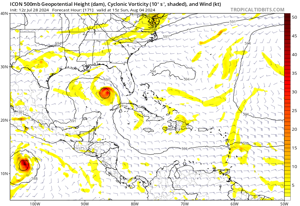 webberweather's tweet photo. Just about every major model has caved to the ECMWF and shows some sort of development from the eastern Atlantic wave later next week in/around the Gulf of Mexico, Antilles, & SW Atlantic. 

Not that surprised though, as the downstream environment has at least looked marginally favorable (or better) for a while now.