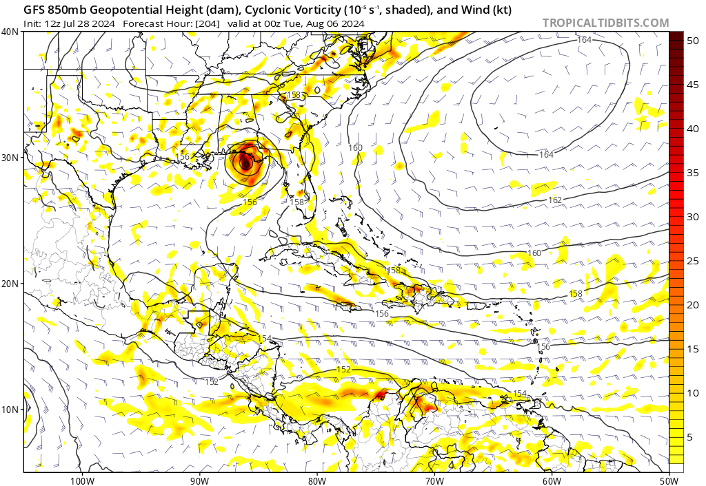 webberweather's tweet photo. Just about every major model has caved to the ECMWF and shows some sort of development from the eastern Atlantic wave later next week in/around the Gulf of Mexico, Antilles, & SW Atlantic. 

Not that surprised though, as the downstream environment has at least looked marginally favorable (or better) for a while now.