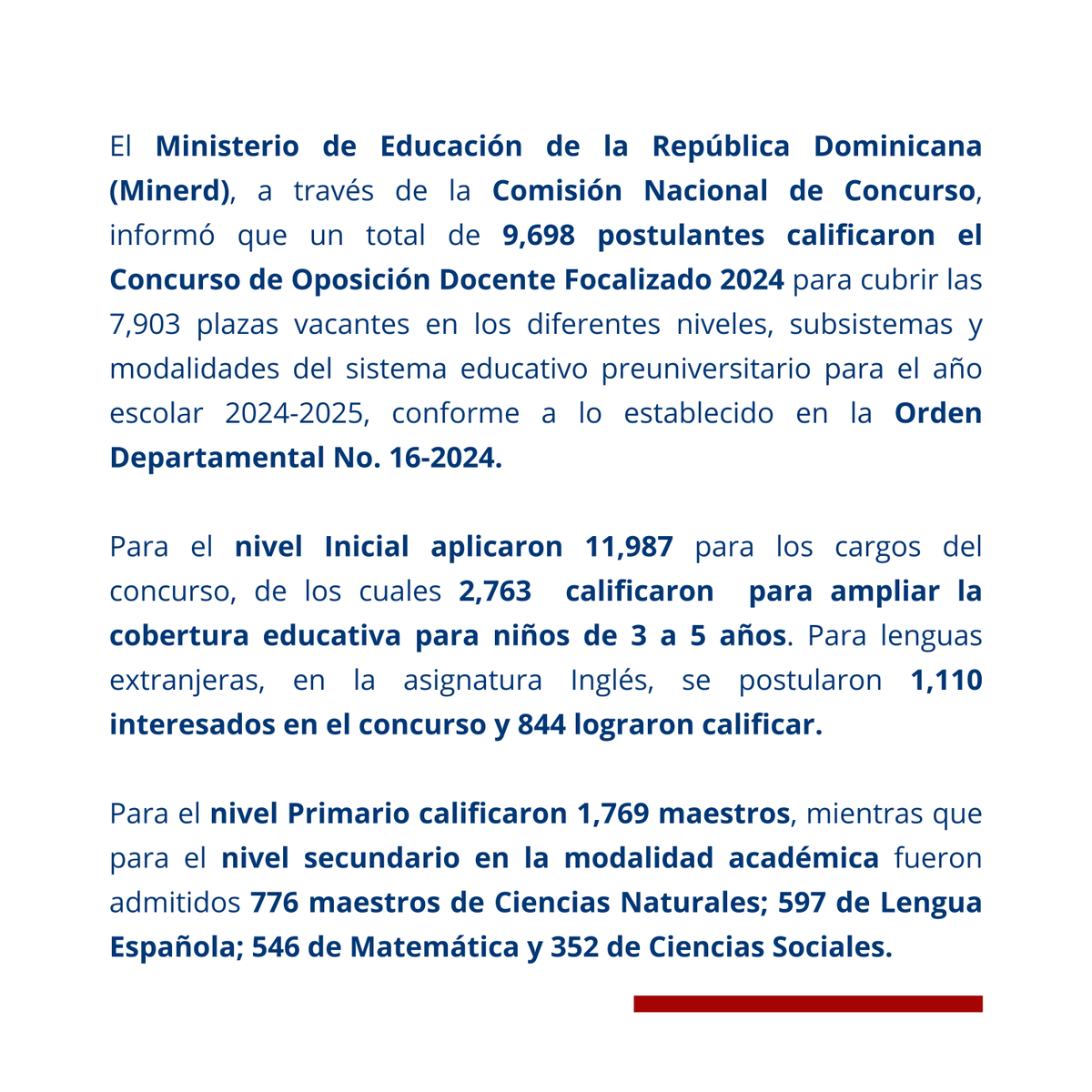 Ministerio Educación RD tweet media
