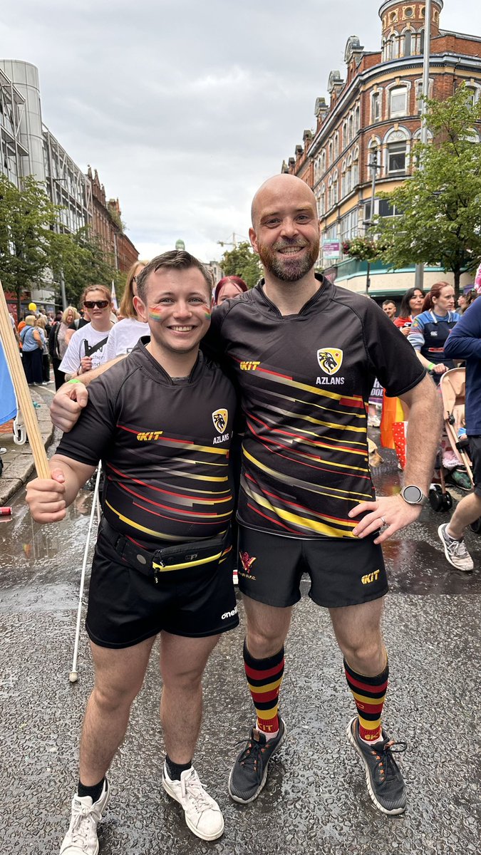 BelfastAzlans's tweet photo. Loved our day yesterday at Belfast Pride. Thank you to everyone who helped make it memorable. 

#Azlans #inclusiverugbyNI #JoinOurPride #BelfastPride2024 #StrongerTogether #RugbyPride #TeamOphir https://t.co/x1ggky5ojT