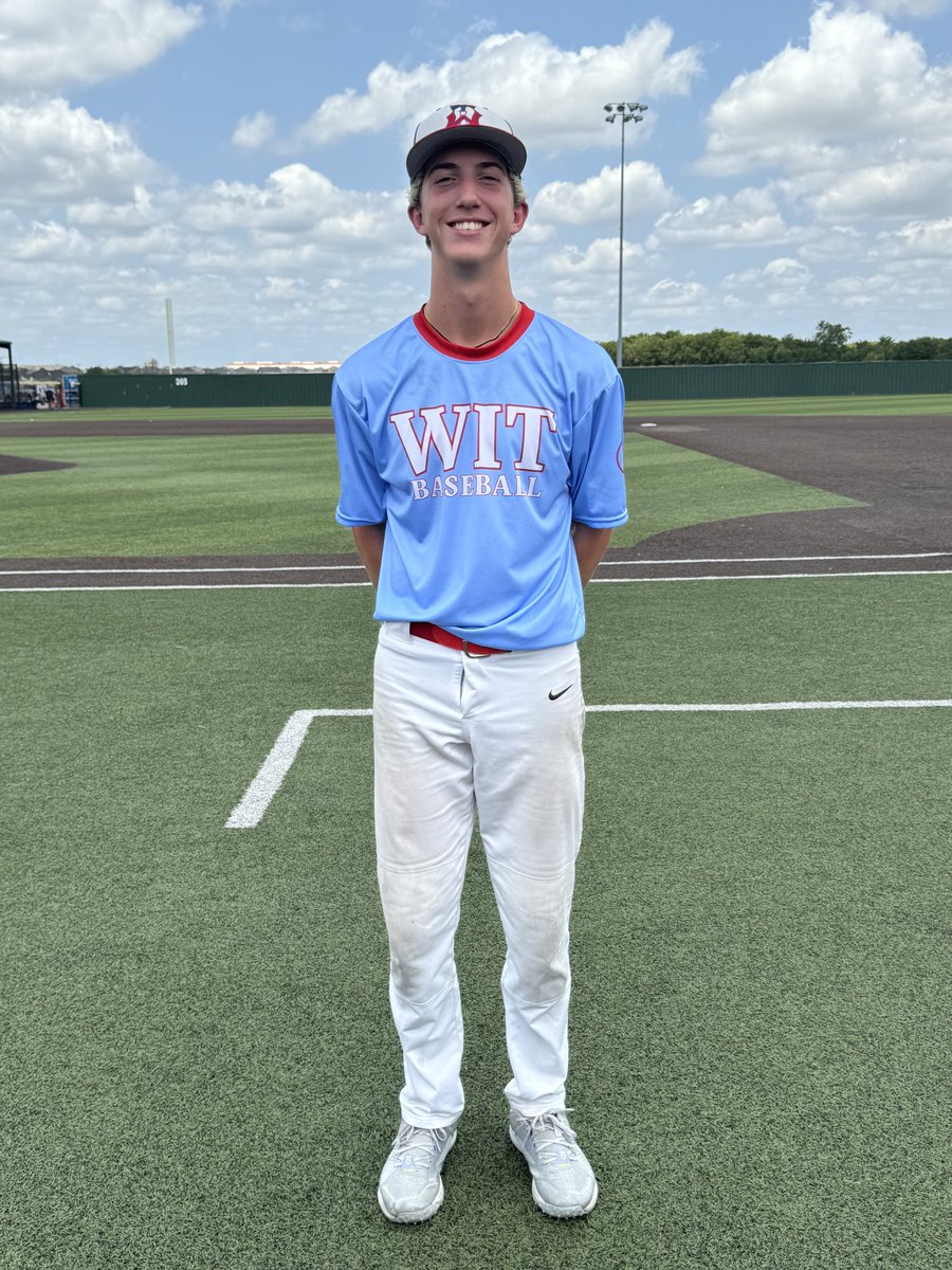 F: <a href="/wit_sports/">WIT Sports Group</a> Cunningham 9, Dallas Mustangs Gilbreath 3
PoG: <a href="/TiffeeBrennan/">Brennan Tiffee</a> 2-3, 2B, 3 RBI
Pitcher: <a href="/Big_Dilly02/">Wacey Dill</a> 6 IP, 5K
Notable: <a href="/MasonWeyers7/">Mason Weyers</a> 2-3, 2B, 3R
<a href="/MoCunningham5/">Morgan Cunningham</a> 3-3, RBI, 3R, 2 SB