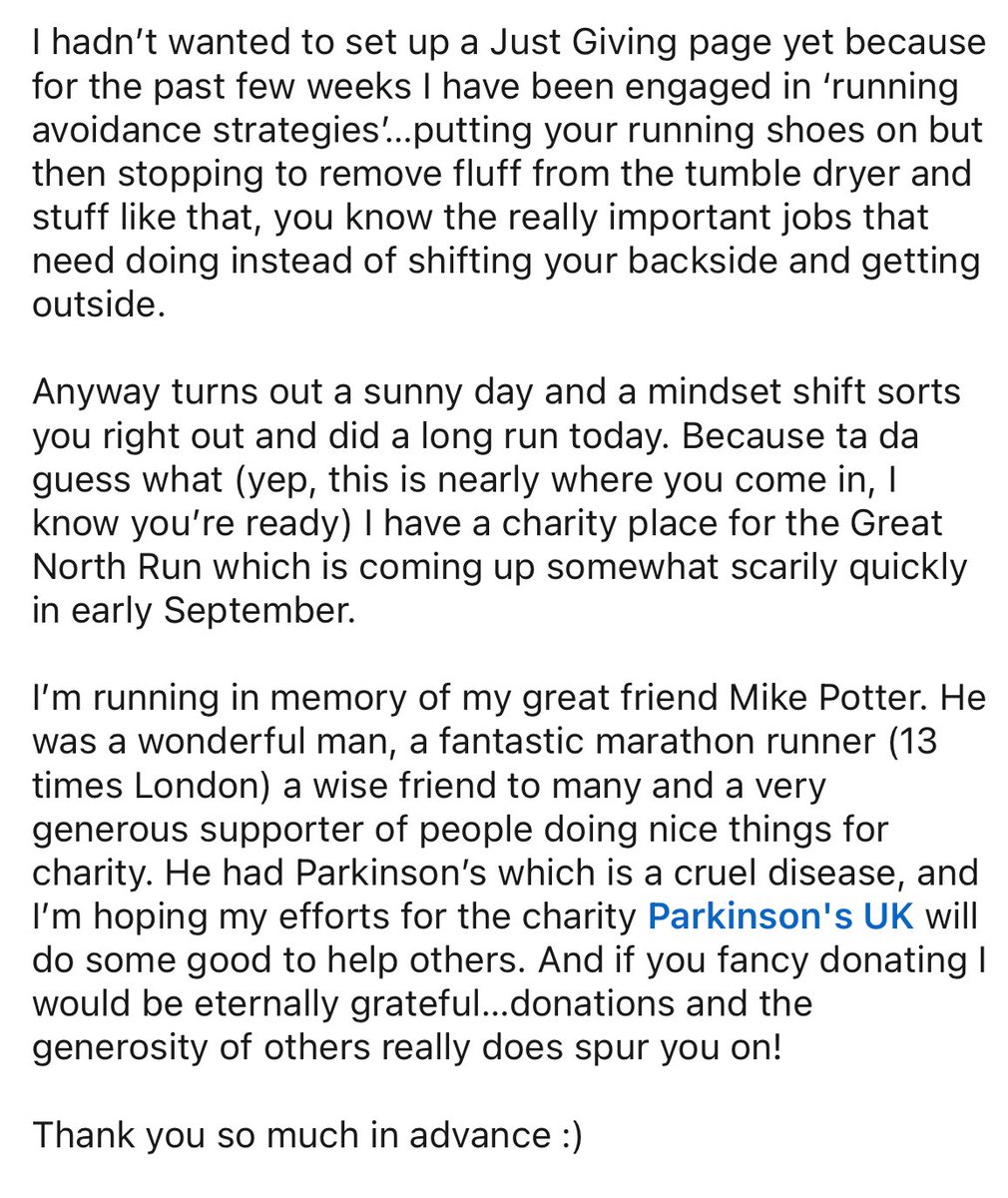 adambedders's tweet image. Hello!
Little note to say I’m raising money for @ParkinsonsUK in this year’s Great North Run…and if any lovely people might like to chuck a quid or two in it would be much appreciated!
shorturl.at/TtLJi