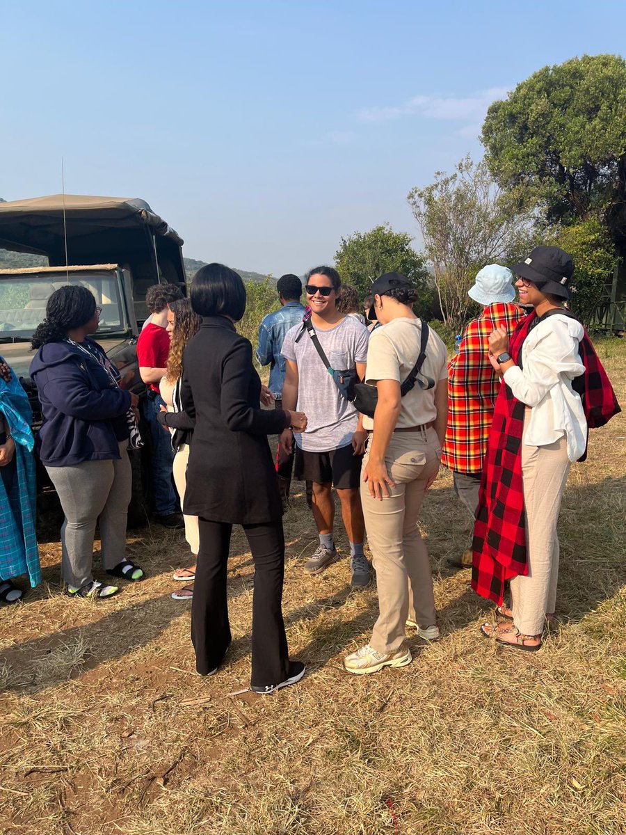 PresBreaux's tweet photo. Every student should have such an experience. Began the day with US  students at the Masai Mara National Reserve as part of the Global Experience in Research for Undergraduates. Experiential learning fosters deeper understanding  of subjects, ourselves, and our world. #NSF #BSU https://t.co/uDvVeSXgXT