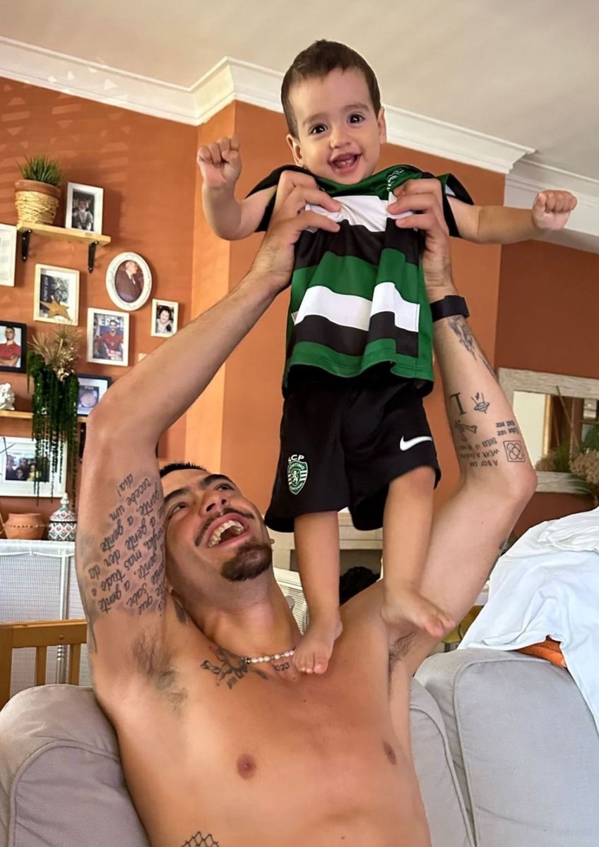 Erick e o filho Luca 💚