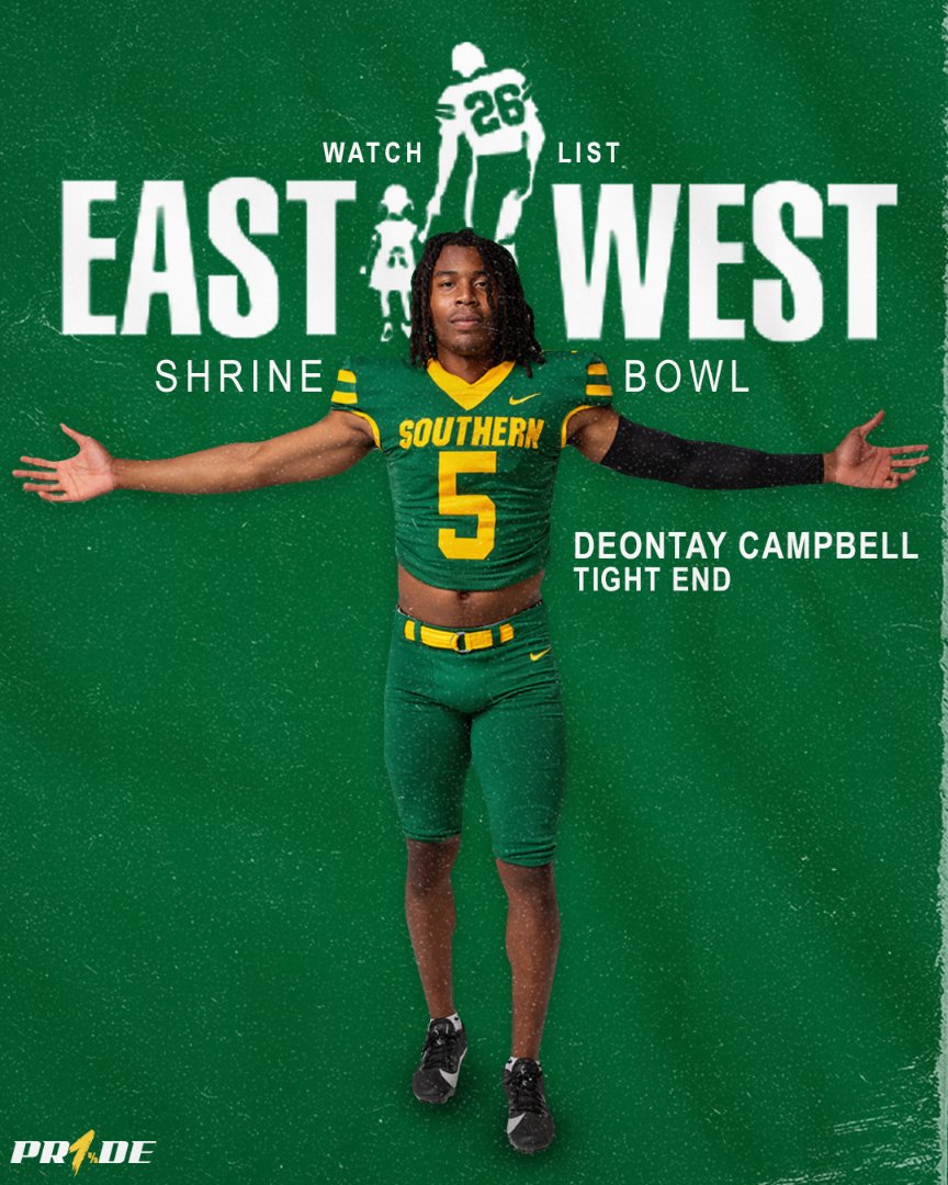 Missouri Southern Football (@mosofootball) on Twitter photo Congrats to TE Deontay Campbell for being named to the <a href="/ShrineBowl/">East-West Shrine Bowl</a> 1000 Watchlist! #PR1DE
shrinebowl.com/shrine-bowl-10… Congrats to TE Deontay Campbell for being named to the <a href="/ShrineBowl/">East-West Shrine Bowl</a> 1000 Watchlist! #PR1DE
shrinebowl.com/shrine-bowl-10…