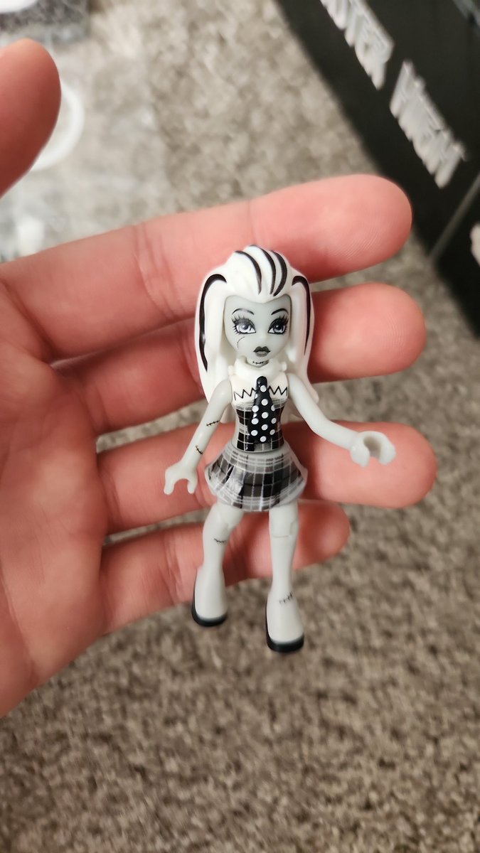 JanDolls_24's tweet image. Pretty ghoul 🖤🤍🖤🤍🖤🤍🖤 #SDCC2024 #monsterhigh #megablocks #LEGO #frankie